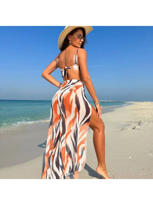 Ladylike - Orange Tiger 3 részes kosaras bikini szett