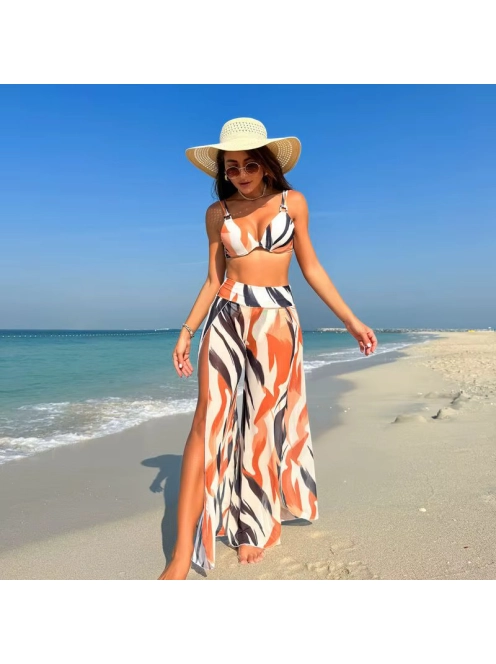 Ladylike - Orange Tiger 3 részes kosaras bikini szett