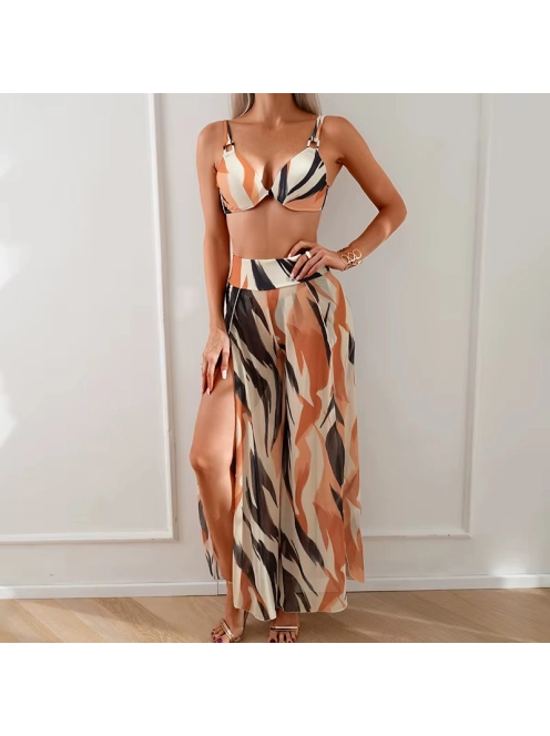 Ladylike - Orange Tiger 3 részes kosaras bikini szett