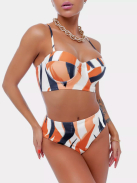 Orange Tiger Balconette bikini