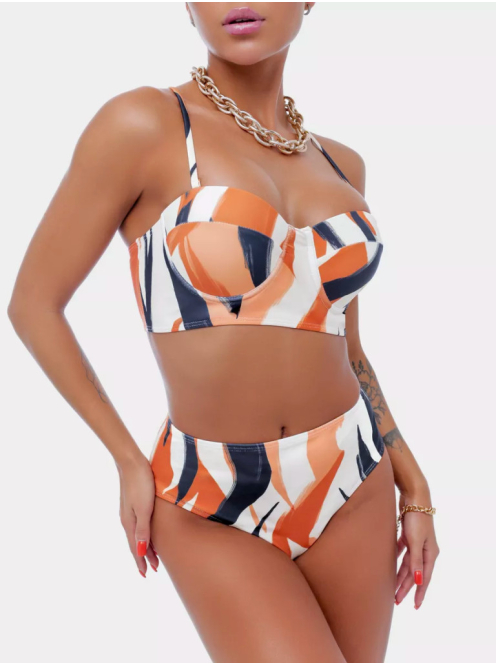Orange Tiger Balconette bikini