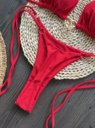 Golden Love | Kétrészes piros bikini szett
