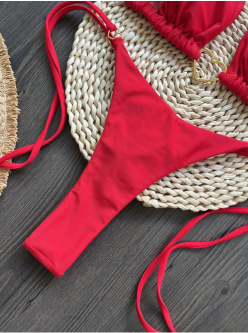 Golden Love | Kétrészes piros bikini szett