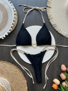 Golden Love | Kétrészes fekete bikini szett