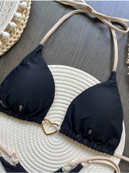 Golden Love | Kétrészes fekete bikini szett
