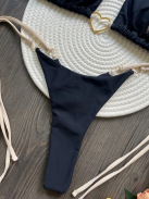 Golden Love | Kétrészes fekete bikini szett