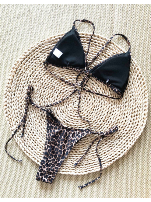 Leopard Cross | Egyedi háromszög monokini