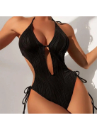 Ideallina - Nyitotthátú fekete monokini