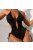 Ideallina - Nyitotthátú fekete monokini