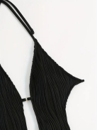 Ideallina - Nyitotthátú fekete monokini