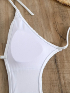 Ideallina - Nyitotthátú fehér monokini