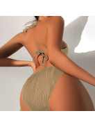 Ideallina - Nyitotthátú bézs monokini