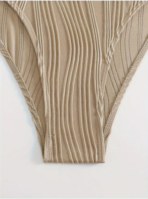 Ideallina - Nyitotthátú bézs monokini