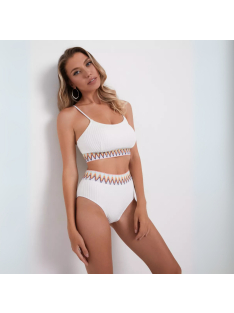 Pulseo | Kétrészes fehér magasderekú bikini 