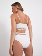 Pulseo | Kétrészes fehér magasderekú bikini 