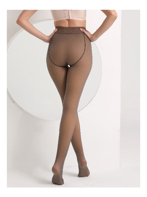 Hottie fátyol hatású hőtartó harisnya (barna)