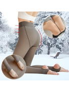 Hottie szürke fátyol hatású hőtartó pantallós harisnyanadrág (talppánttal)