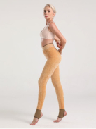 Hottie barna fátyol hatású hőtartó pantallós harisnyanadrág (talppánttal)