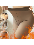 Hottie barna fátyol hatású hőtartó pantallós harisnyanadrág (talppánttal)