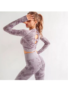  Army Mauve, 3 részes terepmintás női edző szett  (pasztell mályva)