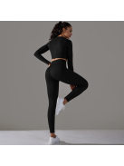 Gaia 3 részes női fitness | jóga edzőszett (ébenfekete)