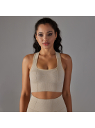 Gaia 3 részes női fitness | jóga edzőszett (homokbézs)