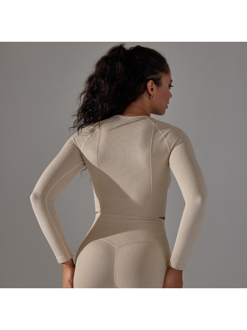 Gaia 3 részes női fitness | jóga edzőszett (homokbézs)