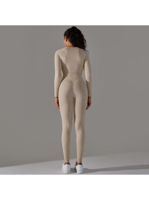 Gaia 3 részes női fitness | jóga edzőszett (homokbézs)