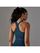 Gaia 2 részes edzőszett: leggings+ top (mélykék)