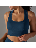 Gaia 2 részes edzőszett: leggings+ top (mélykék)