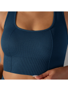 Gaia 2 részes edzőszett: leggings+ top (mélykék)