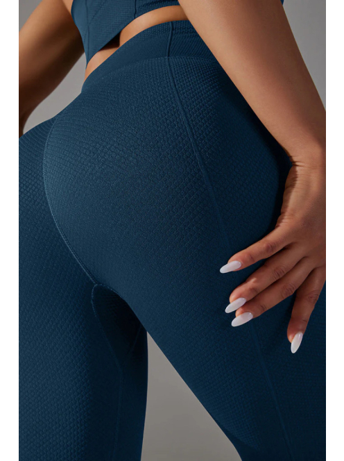 Gaia 2 részes edzőszett: leggings+ top (mélykék)