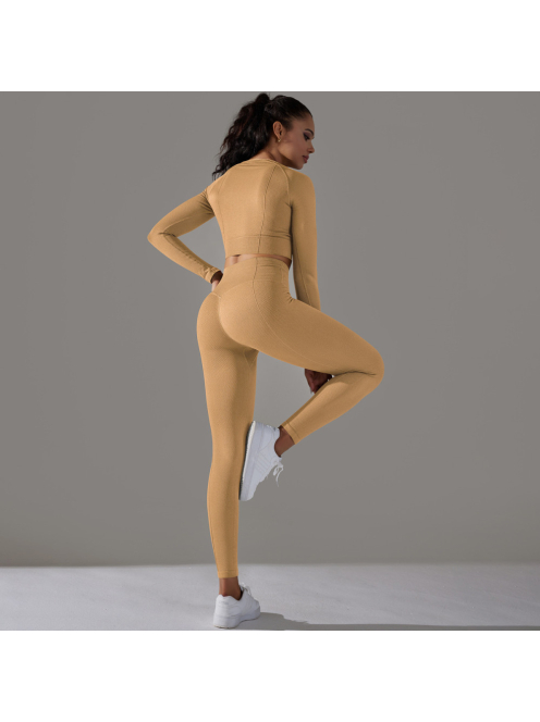 Gaia 3 részes női fitness | jóga edzőszett (napsugársárga)