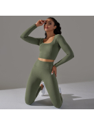 Gaia 3 részes női fitness | jóga edzőszett (erdőzöld)