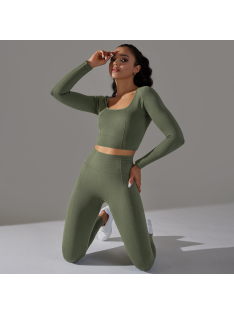 Gaia 3 részes női fitness | jóga edzőszett (erdőzöld)