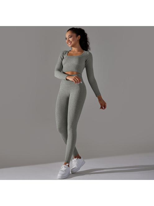 Gaia 2 részes fitness edzőszett | leggings+ hosszú ujjú felsőrész