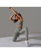 Gaia 2 részes női fitness edzőszett | leggings+ top (sziklaszürke)