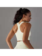 Gaia 2 részes női fitness edzőszett | leggings+ top (elefáncsontfehér)