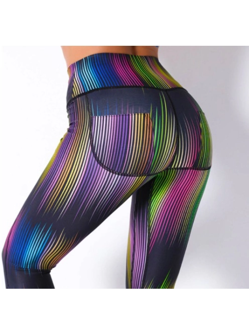 Dynamic Color Line magasderekú fitness leggings