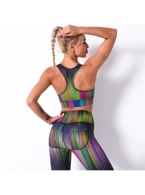 Dynamic Color Line magasderekú fitness leggings