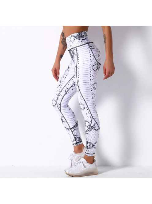 Kígyómintás magasderekú fitness leggings