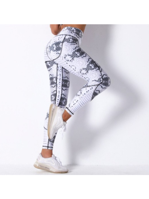 Kígyómintás magasderekú fitness leggings
