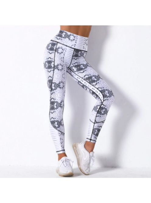 Kígyómintás magasderekú fitness leggings