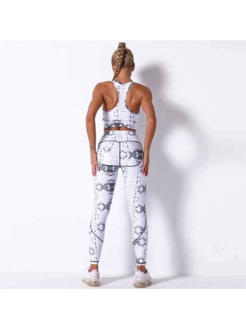 Kígyómintás magasderekú fitness leggings