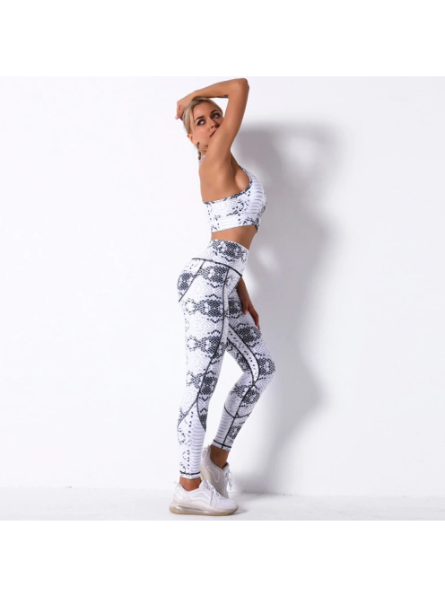Kígyómintás magasderekú fitness leggings