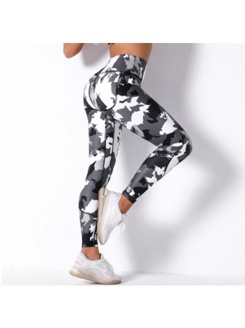 Terepmintás magasderekú fitness leggings