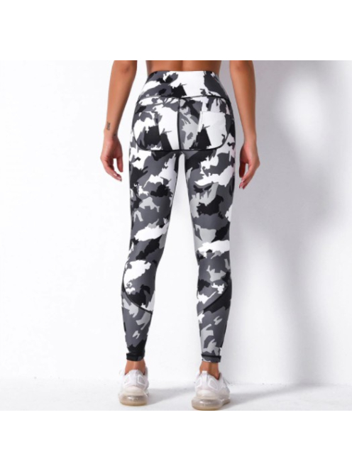 Terepmintás magasderekú fitness leggings