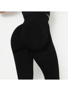 Bubble Butt fitness leggings (Fekete)