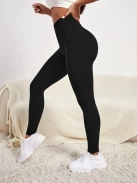 Peachy Butt fitness leggings (Fekete)
