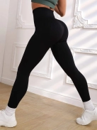 Peachy Butt fitness leggings (Fekete)